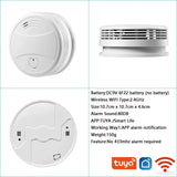 Independent Smoke Detector Sensor Fire Alarm Home Security System Firefighters Tuya WiFi Smoke Alarm Fire Protection