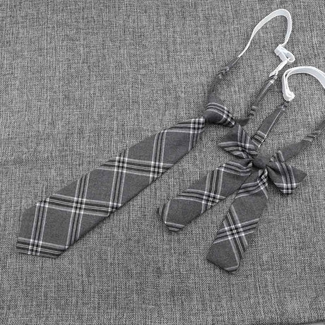 Hand-Made Necktie Bowtie Set High Quality Boy Girl School Suit Shirts Student Butterfly Striped Plaid 100%Cotton Accessory Trend