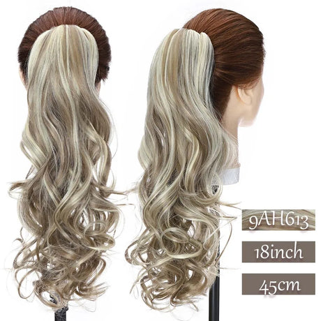 S-noilite Synthetic Long Wavy Fake Ponytail Extension Hair Three Types Claw On Ponytail Hair Extensions Women Ponytail Hairpiece