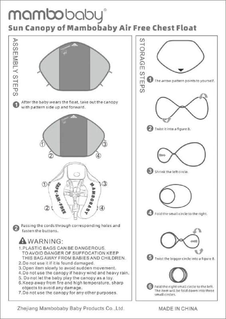 CANOPY FOR MAMBOBABY CLIMB FLOATS / Note/ Sales canopy