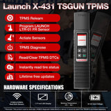 LAUNCH X431 TSGUN Tire Pressure Sensor Inspection Tool Handheld Terminator TPMS Programming Activate For X431 V/V+/Pro3s+/Pro3s