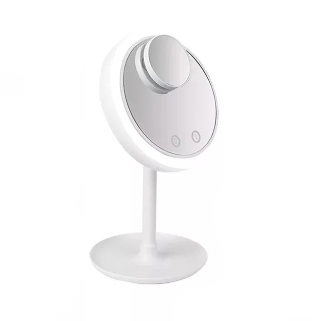 LED Vanity Mirror With Fan Function Beauty Mirrors X5 Magnifying Glass Touch Screen Removable Desktop Make Up Mirror