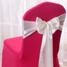 25pcs Rose Gold Satin Chair Bow Sashes Wedding Chair Ribbon Butterfly Ties For Party Event Hotel Banquet Decoration