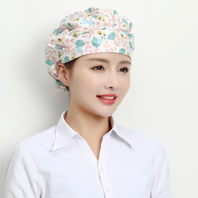 Cute Elastic Kitchen work Hats Restaurant Breathable chefs hat Hotel Cooking Accessories Cap Women Dust proof housework Hat Men