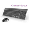 Russian Spain USA French Ltalian German UK layout Wireless Keyboard and Mouse Combo Silent Mice for PC Laptop, Computer Windows.