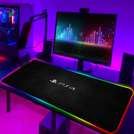 Mouse Pad With Backlight Deskmat Anime Mousepad PS4 Gamer Desk Computer Mouse Pad 900 × 400 Gaming Pc Gamer Full Led Mat Diy Rug