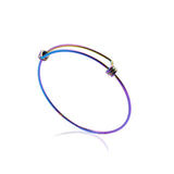 20pcs/lot 316 Stainless Steel DIY Charm Bangle 50-65mm Jewelry Finding Expandable Adjustable Wire Bracelet Wholesale