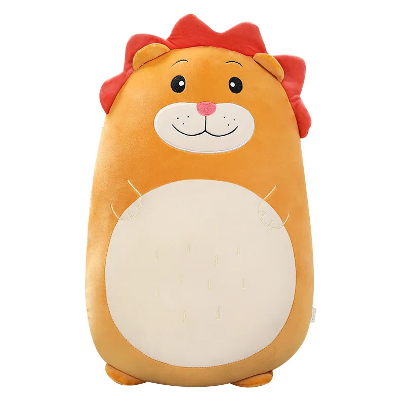 45/80CM Squishy Toy Kawaii Animal Fat Dinosaur Shiba Inu Dog Pillow Plush Toys Cute Rabbit Doll Girls Bed Sleeping Cushion