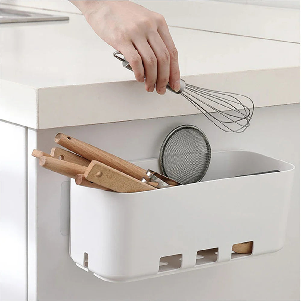 For Seasoning Hanging Storage Basket Cabinet Push-pull Box Multifunctional Kitchen Drawer Shelf Rack Wall-mounted No Punching