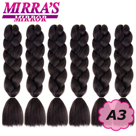 Synthetic Jumbo Braids Hair Omber Braiding Hair Extensions for Women Yaki Texture Black Blue Fake Hair Mirra’s Mirror