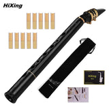 HiXing C Key Mini Pocket Saxophone Sax ABS Material Mini Sax & Mouthpieces 10pcs Reeds Carrying Bag Woodwind Instrument Muslady