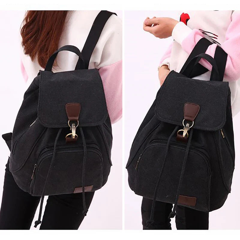 High Capacity Backpacks 2023 New Women's Outdoor Travel Canvas Bag Retro Trendy School Backpack for College Fashion Students