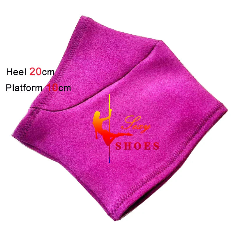 High Heels 20cm Shoes's Platform Protectors Cover Pole Dance Training Overshoes Shoes Accessories Suede Wear-Resist Overshoes