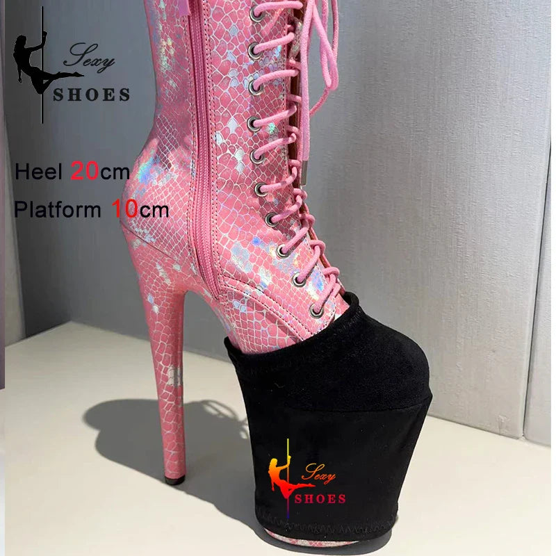 High Heels 20cm Shoes's Platform Protectors Cover Pole Dance Training Overshoes Shoes Accessories Suede Wear-Resist Overshoes