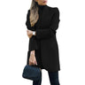 High Quality Fashion Women Winter Solid Long Sleeve Jacket Stand-up Collar Faux Wool Coat Wool Blends Coats Autumn Winter New