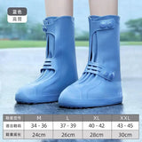 High Top  Shoe Cover Portable Durable Galoshes Water Boot Rain Shoes Protector Reusable Waterproof Rain Shoe Covers With Buttons