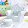 High-quality Children's Furniture Sofas Combination with Fashionable Footstool Child’s Crown-Back Armchair Strawberry Couch