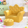 High-quality Children's Furniture Sofas Combination with Fashionable Footstool Child’s Crown-Back Armchair Strawberry Couch