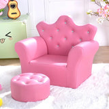 High-quality Children's Furniture Sofas Combination with Fashionable Footstool Child’s Crown-Back Armchair Strawberry Couch