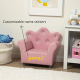 High-quality Children's Furniture Sofas Combination with Fashionable Footstool Child’s Crown-Back Armchair Strawberry Couch