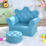 High-quality Children's Furniture Sofas Combination with Fashionable Footstool Child’s Crown-Back Armchair Strawberry Couch