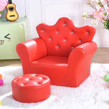 High-quality Children's Furniture Sofas Combination with Fashionable Footstool Child’s Crown-Back Armchair Strawberry Couch