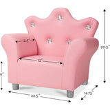 High-quality Children's Furniture Sofas Combination with Fashionable Footstool Child’s Crown-Back Armchair Strawberry Couch