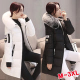 High quality winter mid length down jacket casual women's down jacket outdoor slim down jacket plus size S~3XL