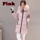 High quality winter mid length down jacket casual women's down jacket outdoor slim down jacket plus size S~3XL