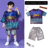 Hip Hop Boys Girl Jazz Dance Street Dance Silvery Shorts Clothes Sets Kids Drumming Performance Multicolour Sequin Clothing