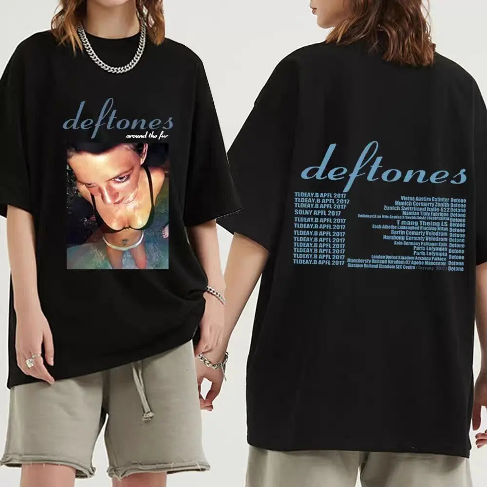 Hip Hop Deftones Women Plus size Summer T Shirt Men Fashion Graphic aesthetic print Cotton Tshirt Fashion Design Tops Tees