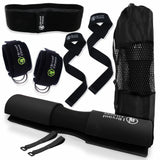 Hip Thrusts Barbell Pad Set with Ankle Strap Weight Lifting Strap for Squat Deadlifts Training Cable Machine Home Gym Workout