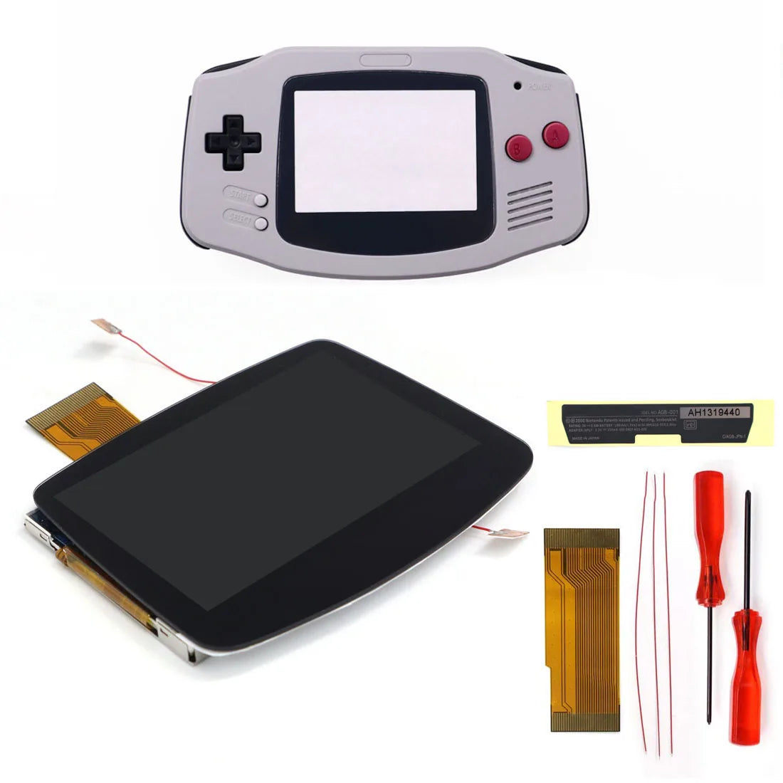 Hispeedido GBA IPS LCD V5 Laminated Drop In 720X480 Backlight Backlit Retro Pixel KIT For Game Boy Advance GBA With Housing