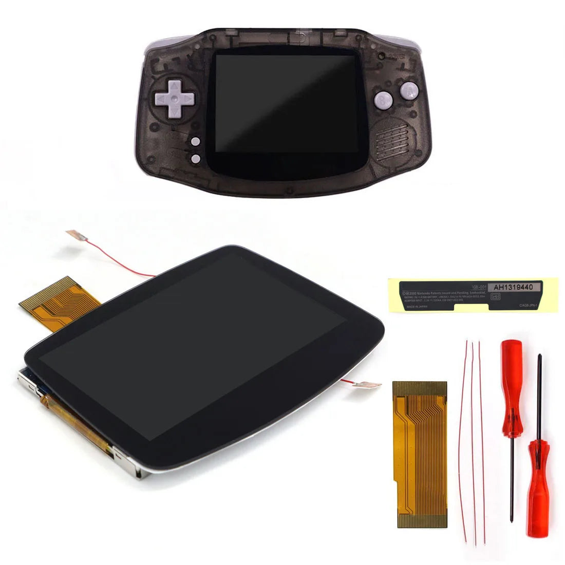 Hispeedido GBA IPS LCD V5 Laminated Drop In 720X480 Backlight Backlit Retro Pixel KIT For Game Boy Advance GBA With Housing