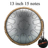 Hluru Glucophone Steel Tongue Drum 13 Inch 15 Notes C Ethereal 12 inch 13 notes Drum Handpan Percussion Musical Instrument