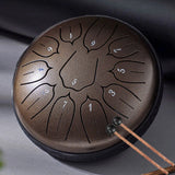 Hluru Glucophone Steel Tongue Drum 6 Inch 11 Notes Drums D5 Ethereal Drum For Beginner Handpan Musical Instruments