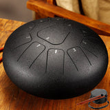 Hluru Glucophone Steel Tongue Drum 8 Inch 11 Notes Key F Ethereal Drum for Beginner Tone Percussion Handpan Tang Drum