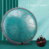 Hluru Glucophone Steel Tongue Drum C 13 inch 15 Notes Ethereal Drum Handpan Percussion Musical Instrument