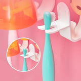 Holder Toothbrush Wall Kidshanging Cup Childbathroom Cartoon Organizer Rinse Mounted Mouth Children S Toothpaste With baby