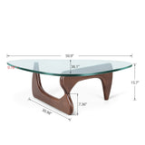 Home Coffee Table Irregular Glass Side Table Modern Simple Dining Table For Bedroom Living Room Furniture Sofa Side Desk Table