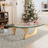 Home Coffee Table Irregular Glass Side Table Modern Simple Dining Table For Bedroom Living Room Furniture Sofa Side Desk Table