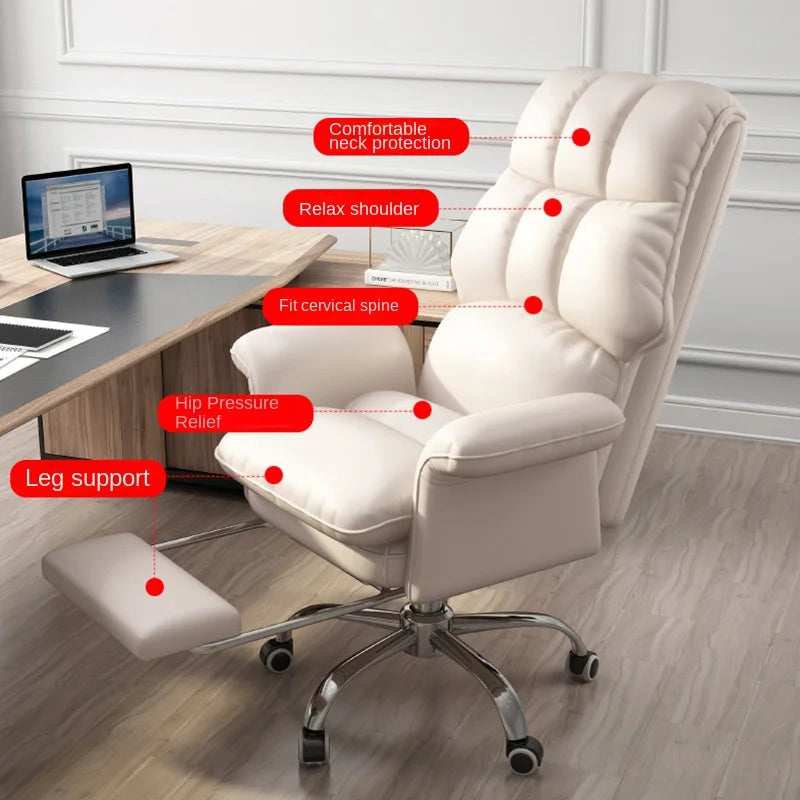 Home Computer Chair Office Chair Gaming Chair Backrest Lifting Swivel Chair Comfortable Long Sitting Executive Chair Sofa Seat