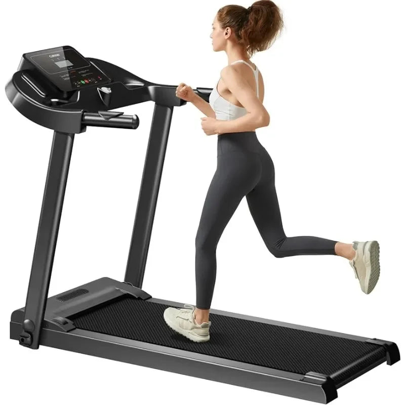 Home Folding Treadmill with Pulse Sensor, 2.5 HP Quiet Brushless, 7.5 MPH, 265 LBS Capacity