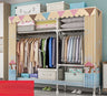 Home Rental Room Bedroom Assembly Hanging Clothes Storage Finishing Steel Frame Bold Simple Oxford Cloth Wardrobe