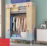 Home Rental Room Bedroom Assembly Hanging Clothes Storage Finishing Steel Frame Bold Simple Oxford Cloth Wardrobe