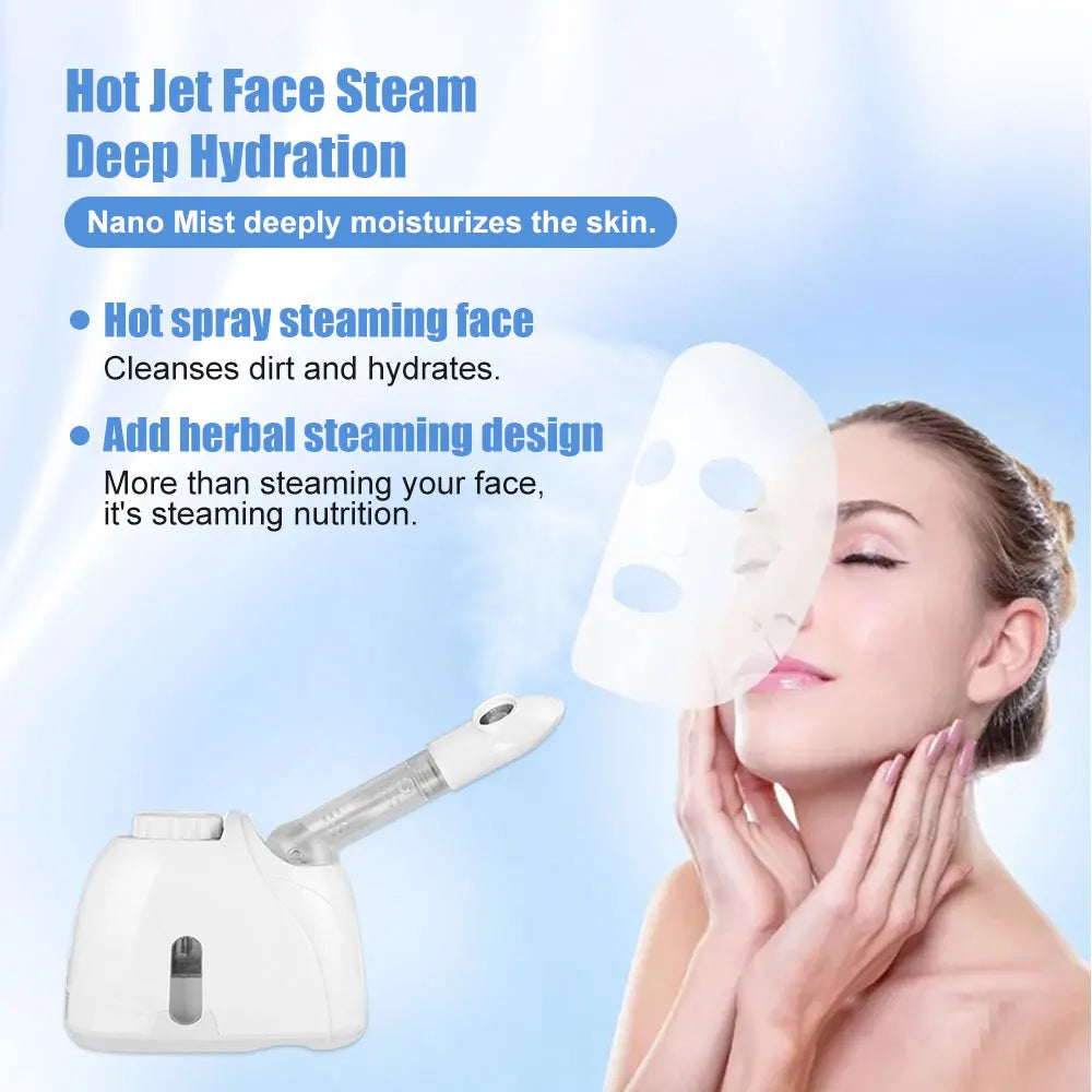 Home Use Nano Ozone Facial Vaporizer Facial Ozonium Steam Facial Steamer Air Humidifier Face Steamer Beauty Face Spa Vaporizador