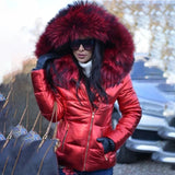 Hooded Fur Collar Jackets and Coats Winter Women Parkas Casual Slim Short Fashion Female Jacket Cotton Padded Warm Outwear