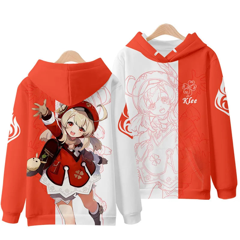 Hot Genshin Impact Anime Game Yoimiya KLEE 3D Printed Hoodie Men Women Hoodies Streetwear Sweatshrits Oversized Fashion Clothes