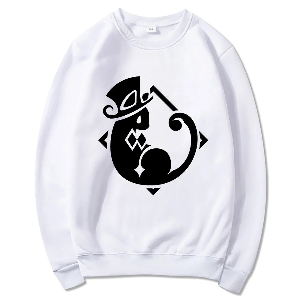 Hot Genshin Impact Lyney Hoodie Women Harajuku Aesthetic Graphic Kawaii Hoodies Unisex Autumn Winter Anime Pullovers Sweatshirts