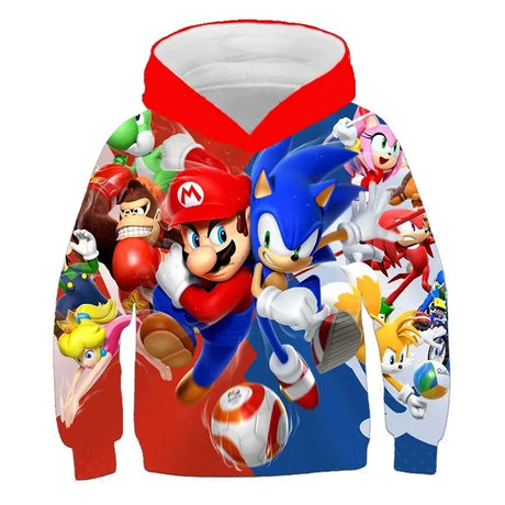 Hot Sale Kid 3D Printed Children's Clothing Kids  Hoodie Boys Girls 4-14Year Sweatshirt Cute Autumn Hoodies Sonic Pullover Coat